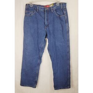 Berne Original Work Jeans fully flannel lined size 38x32 Workwear Warm Outdoors